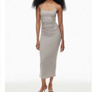 NWT Wilfred Chapter Maxi Dress Light Grey Ashen S